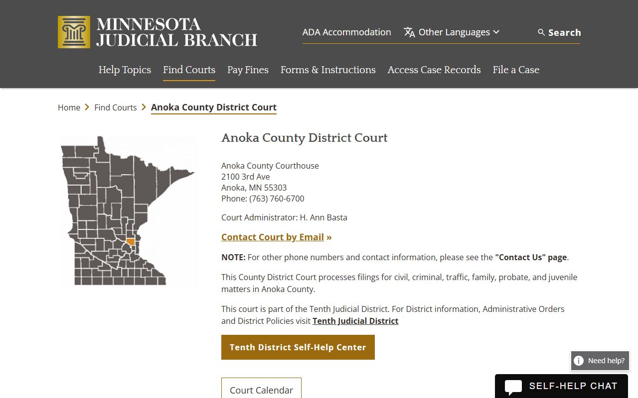 anoka county traffic ticket records mn courts page
