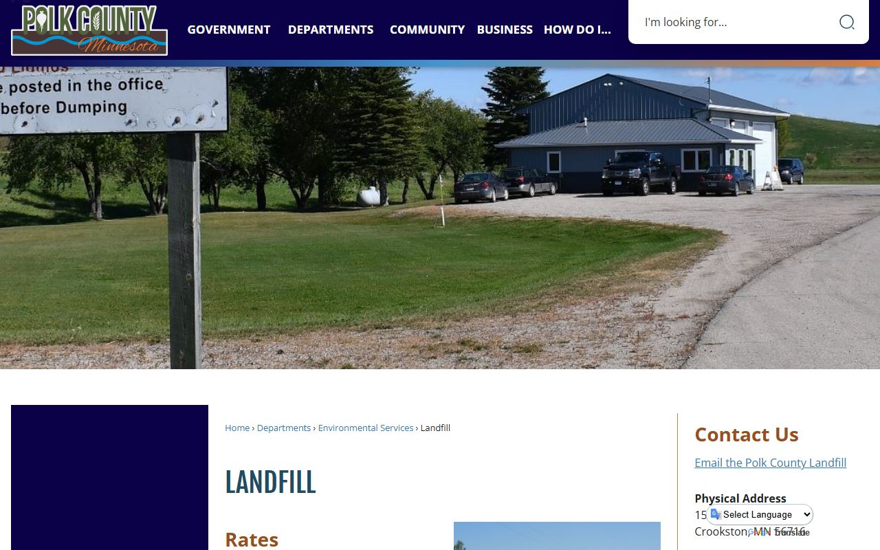 Polk County District Court webpage