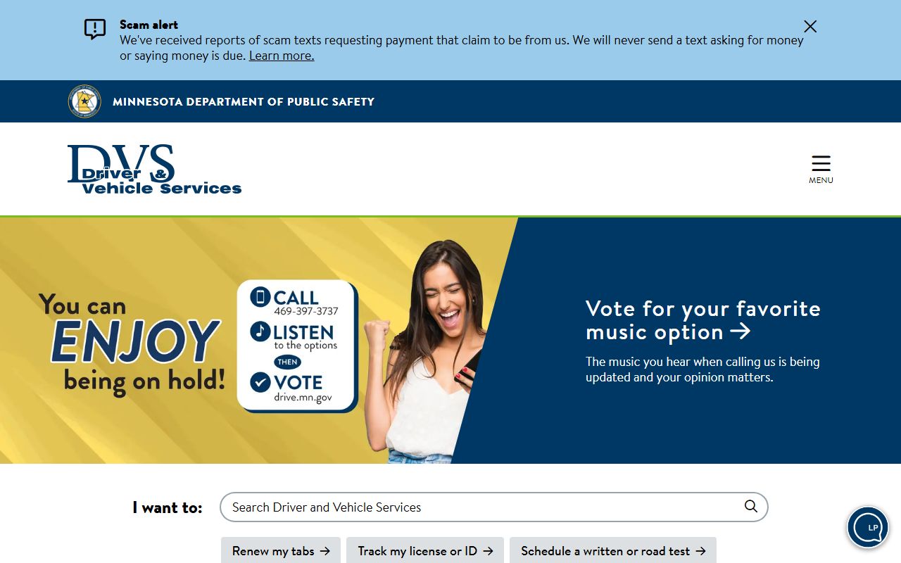 DVS online services at drive.mn.gov for Minnesota driver records and traffic ticket information